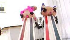 Азартные игры, прямой кишкой - Кто забьёт гол в ворота? Выдавив из сральника мяч для гольфа